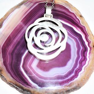 Rosa d' Avril Tous sterling silver pendant